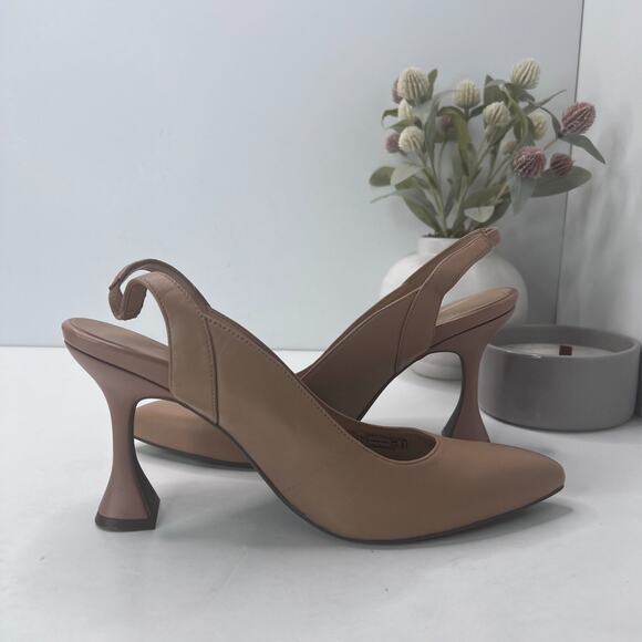 Vionic Adalena Leather Slingback Dress Pump Camel Suede Women's US 11 Tried On - Picture 7 of 10